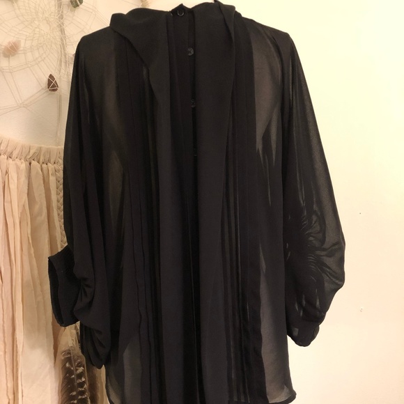 Artisan Deluxe Black Sheer Blouse - Picture 1 of 4